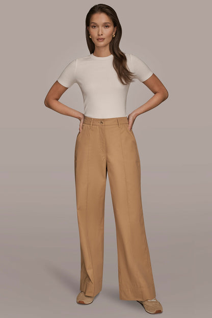HIGH-RISE PINTUCKED TROUSER