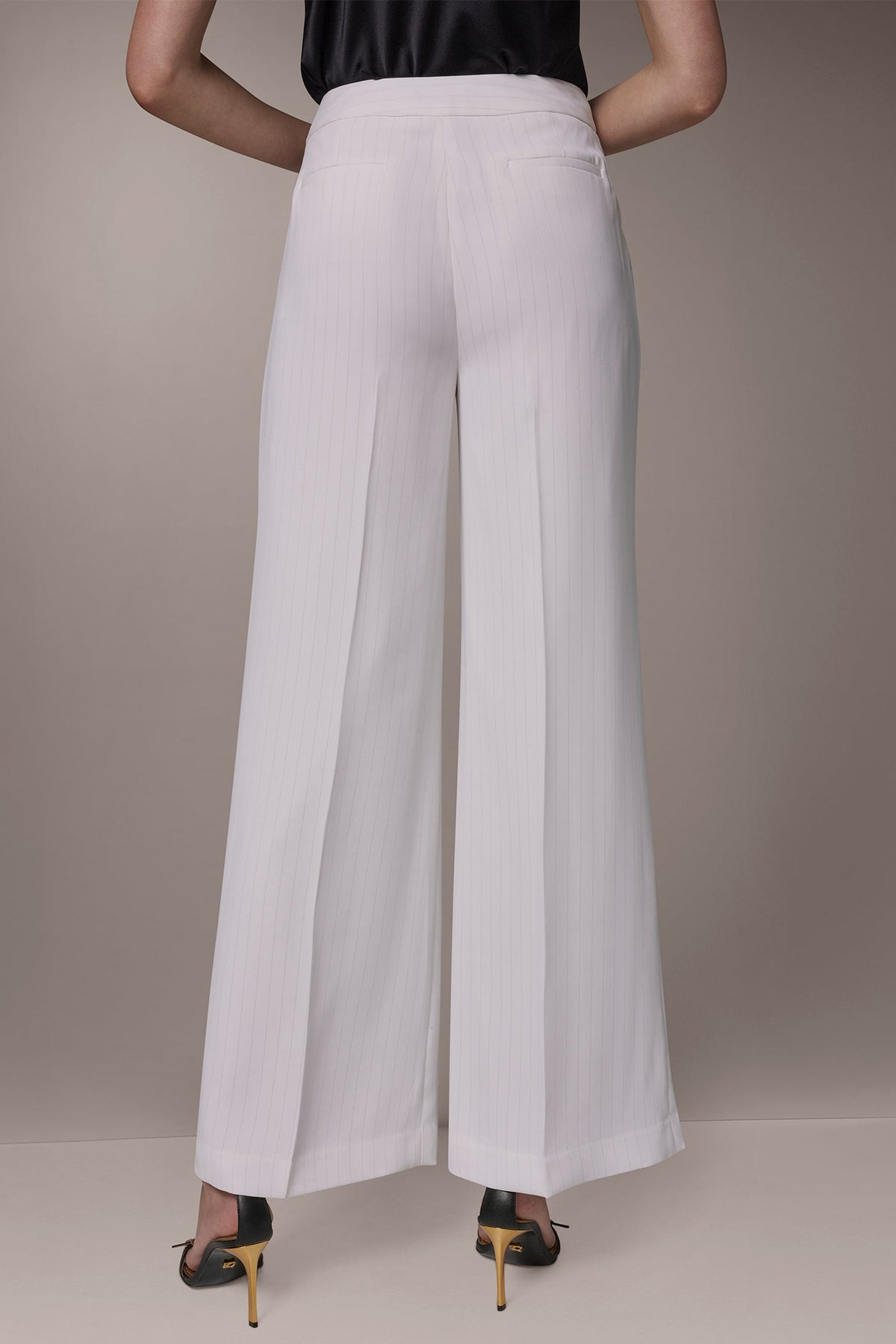 MID-RISE PINSTRIPE WIDE-LEG SUIT PANT
