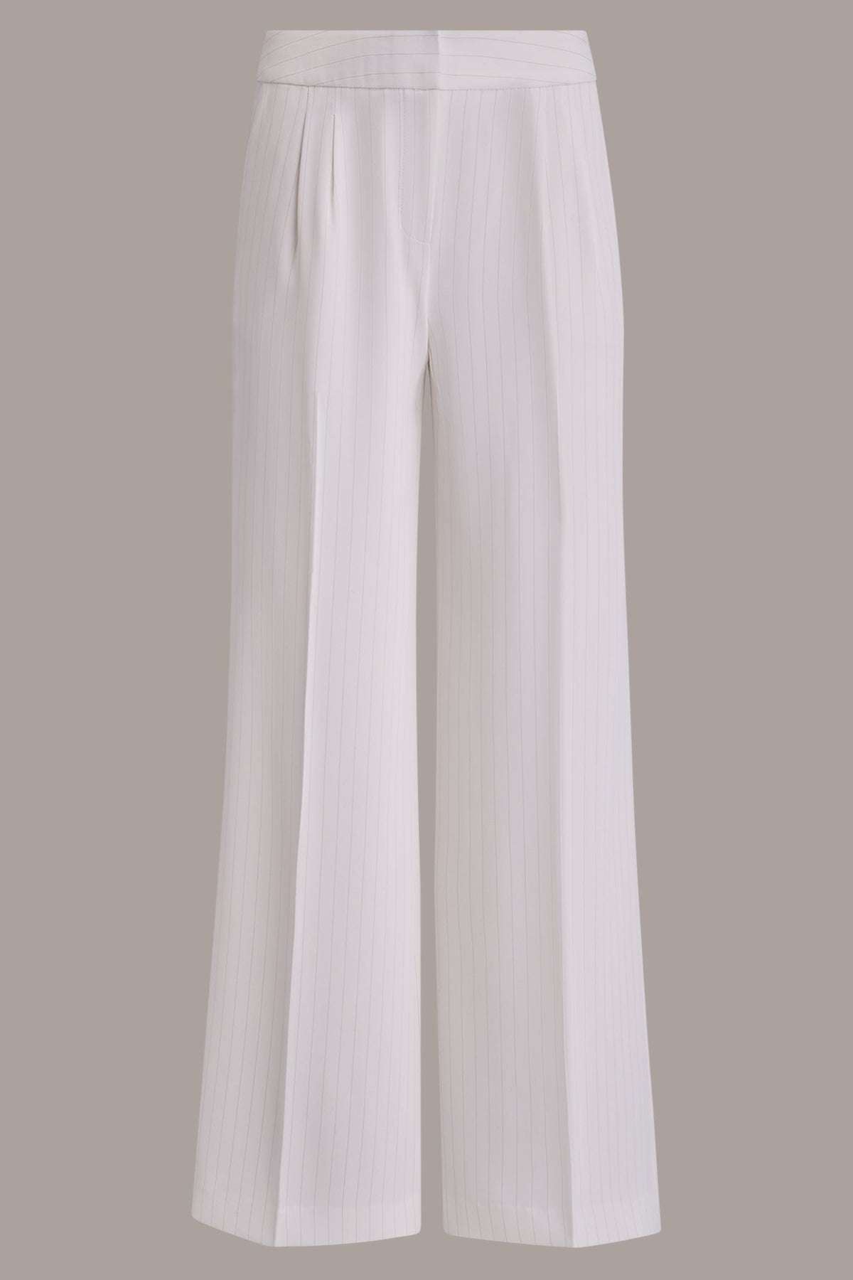 MID-RISE PINSTRIPE WIDE-LEG SUIT PANT