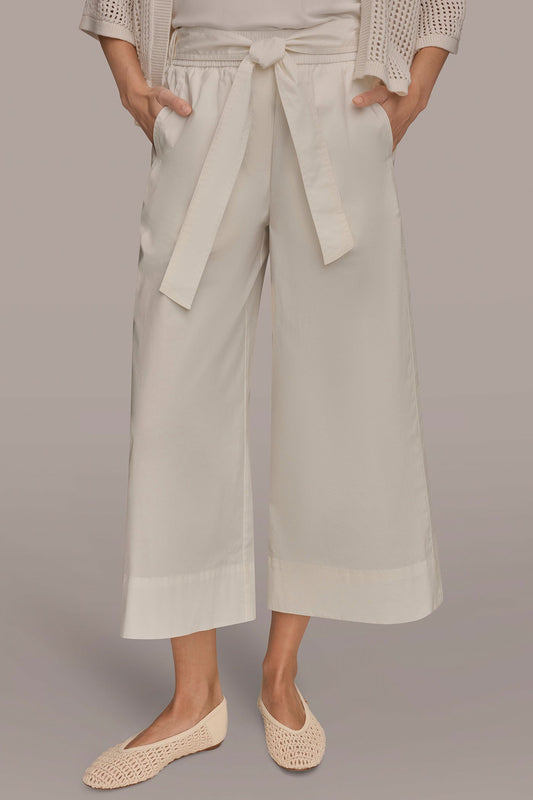 CROPPED MID-RISE WIDE-LEG PANT