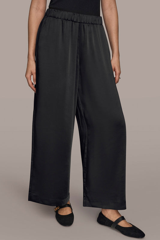 SATIN MID-RISE RELAXED PANT