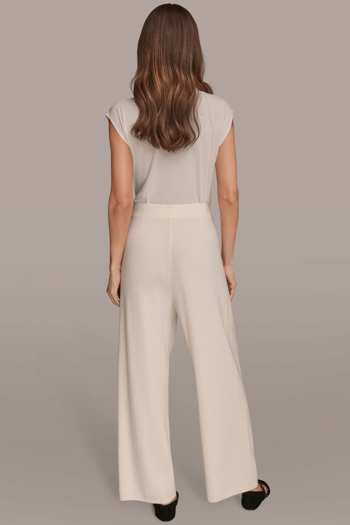 HIGH-RISE WIDE-LEG SWEATER ANKLE PANT