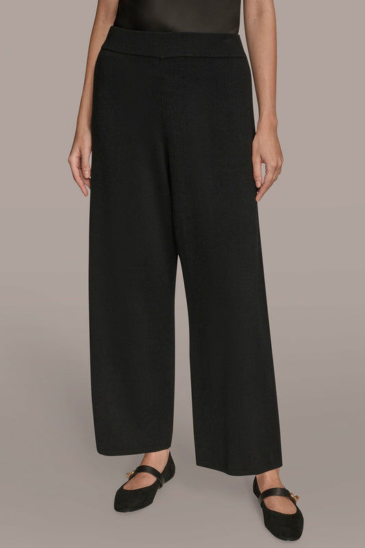 HIGH-RISE WIDE-LEG SWEATER ANKLE PANT