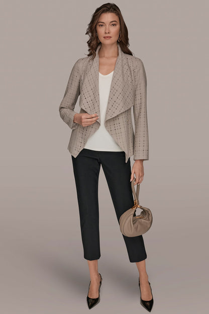 PERFORATED WRAP JACKET WITH BELT