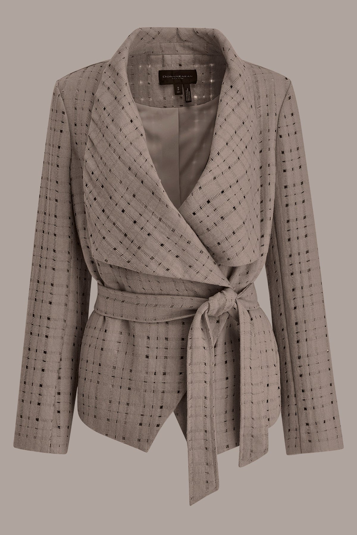 PERFORATED WRAP JACKET WITH BELT