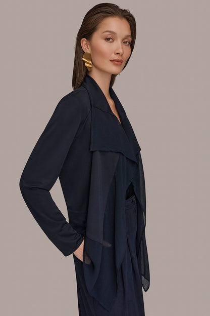 RUFFLE-FRONT JACKET