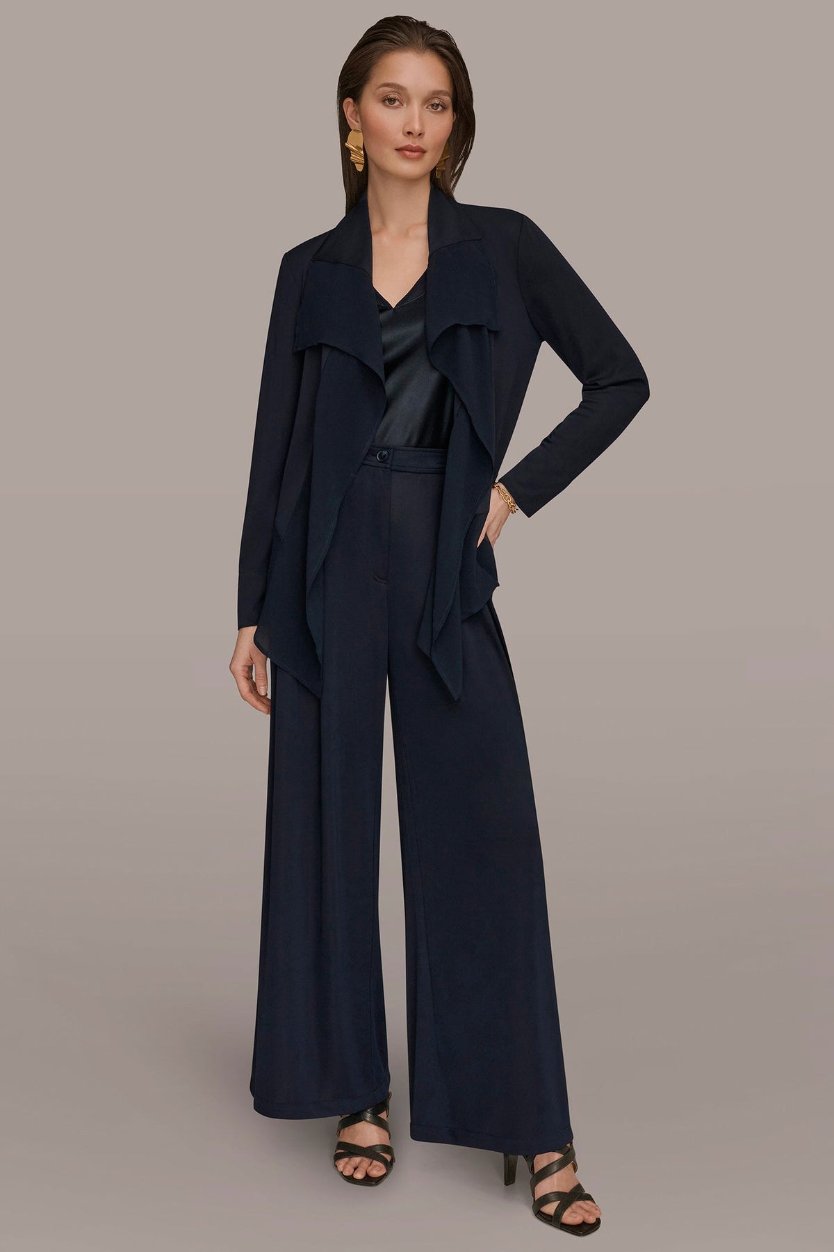 RUFFLE-FRONT JACKET