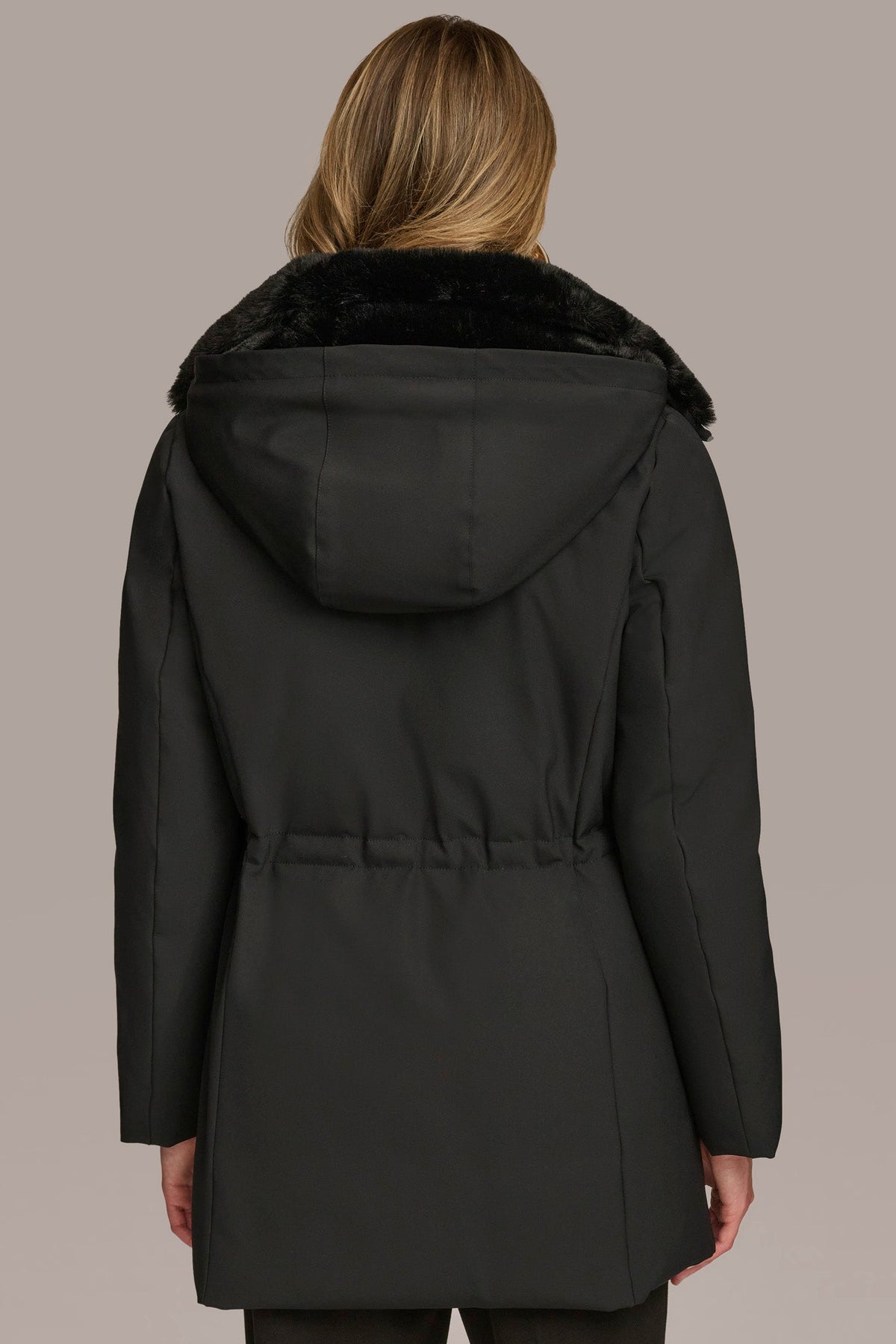 FAUX FUR LINED PUFFER