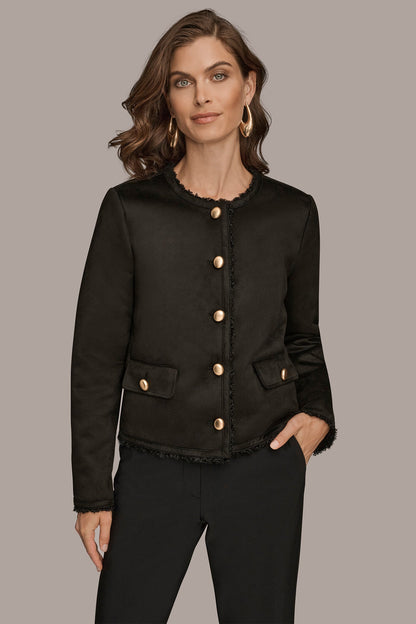 FAUX-SHEARLING BOXY COAT