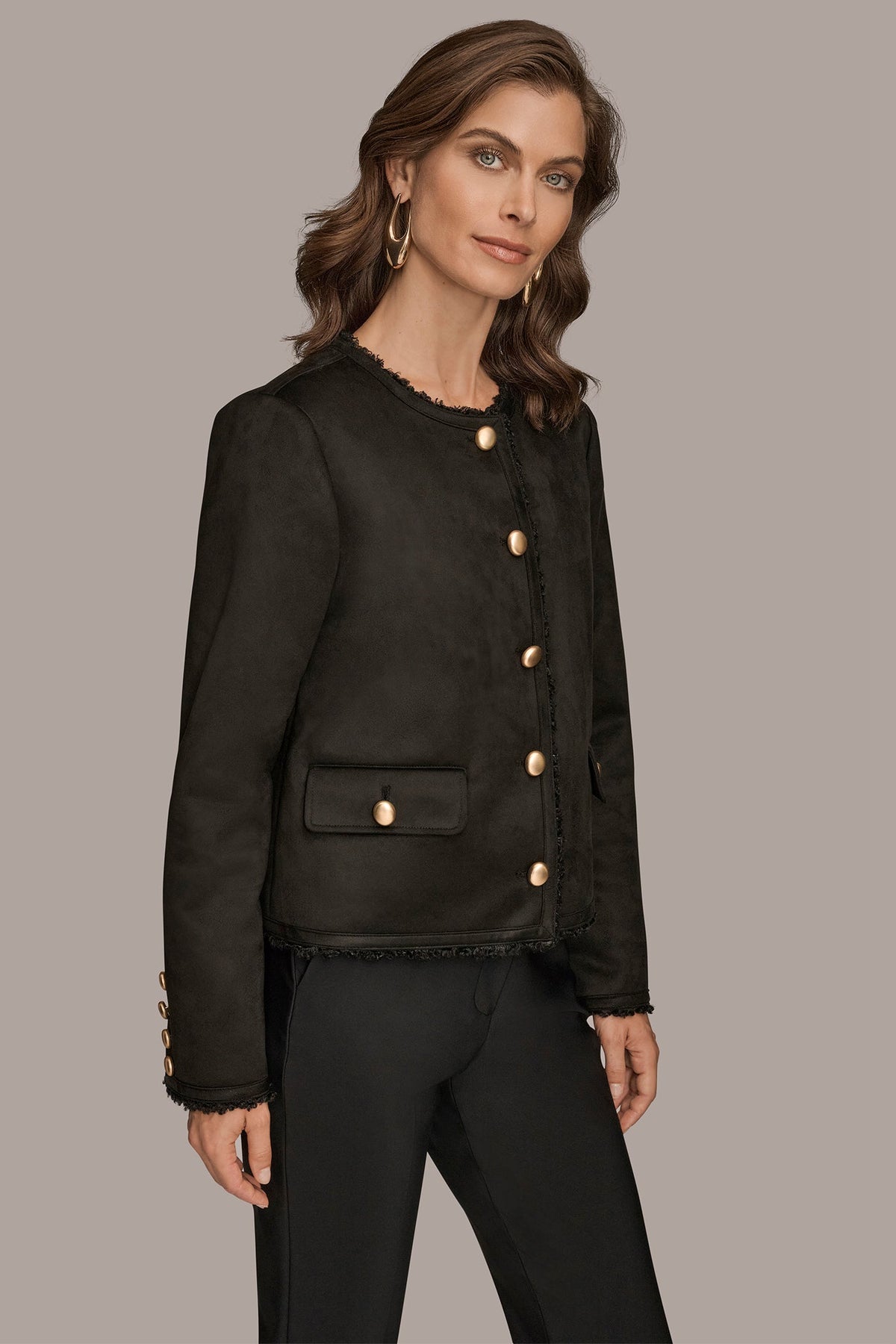 FAUX-SHEARLING BOXY COAT