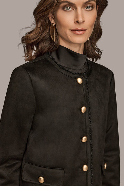FAUX-SHEARLING BOXY COAT