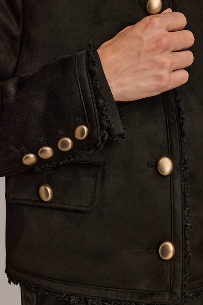 FAUX-SHEARLING BOXY COAT