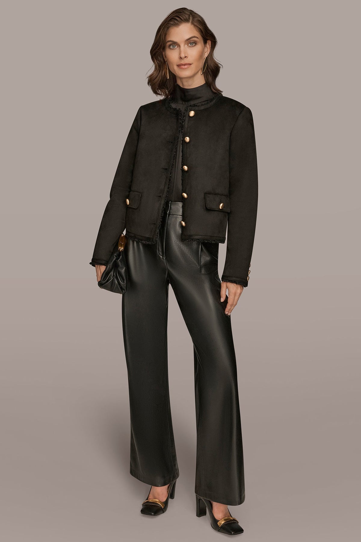 FAUX-SHEARLING BOXY COAT