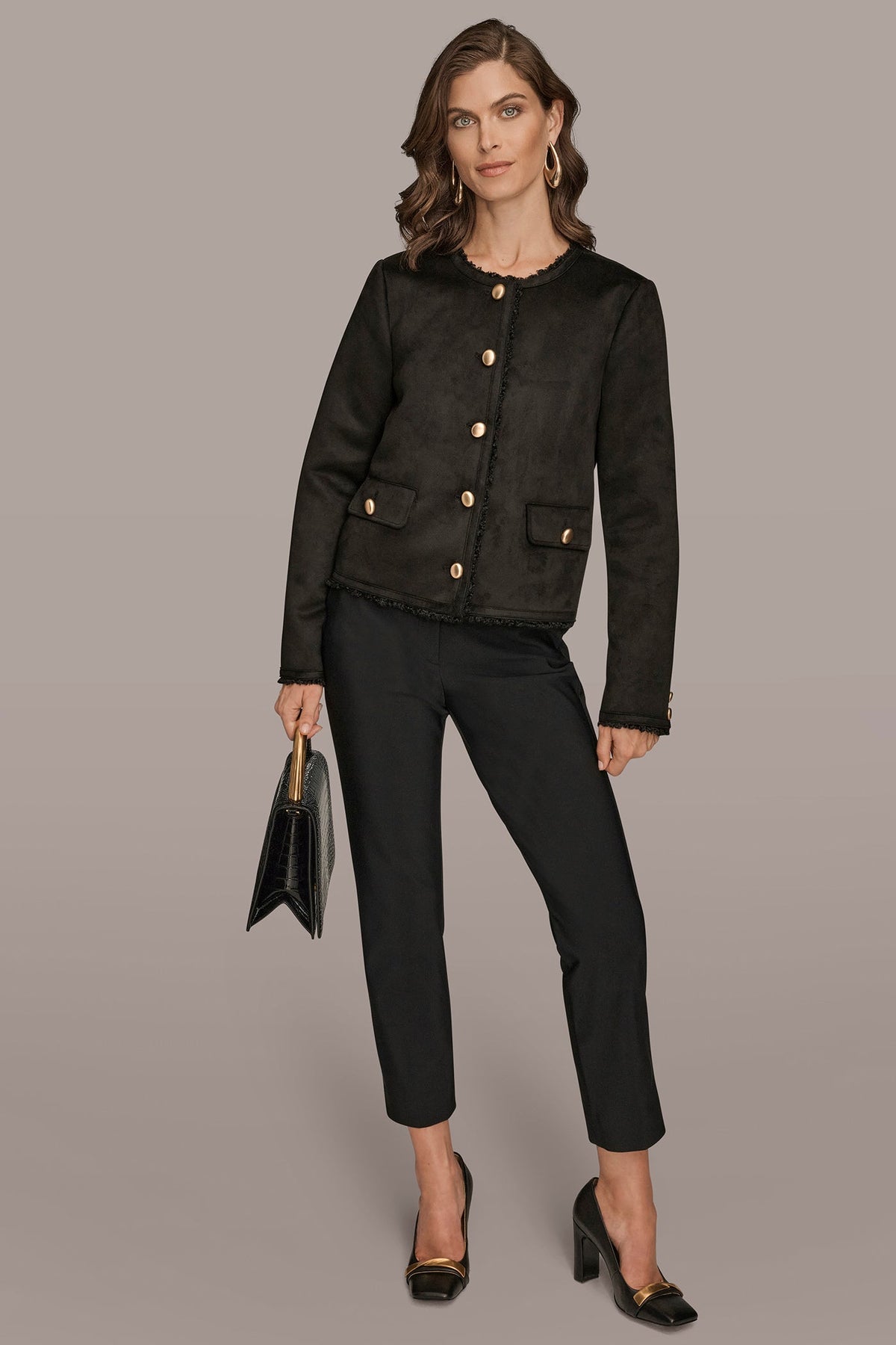 FAUX-SHEARLING BOXY COAT