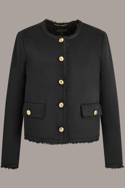 FAUX-SHEARLING BOXY COAT