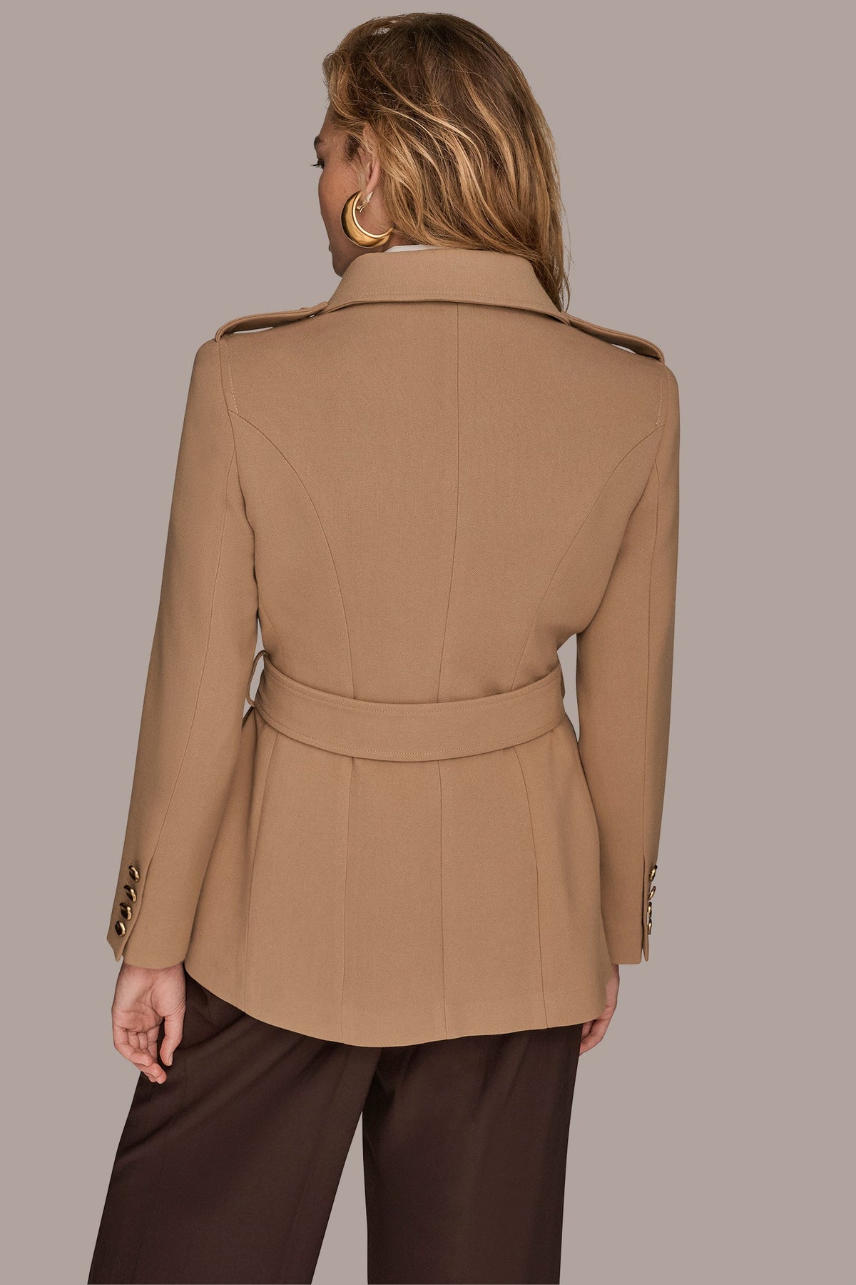 BELTED MILITARY BLAZER