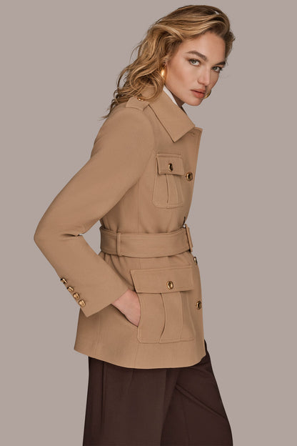 BELTED MILITARY BLAZER