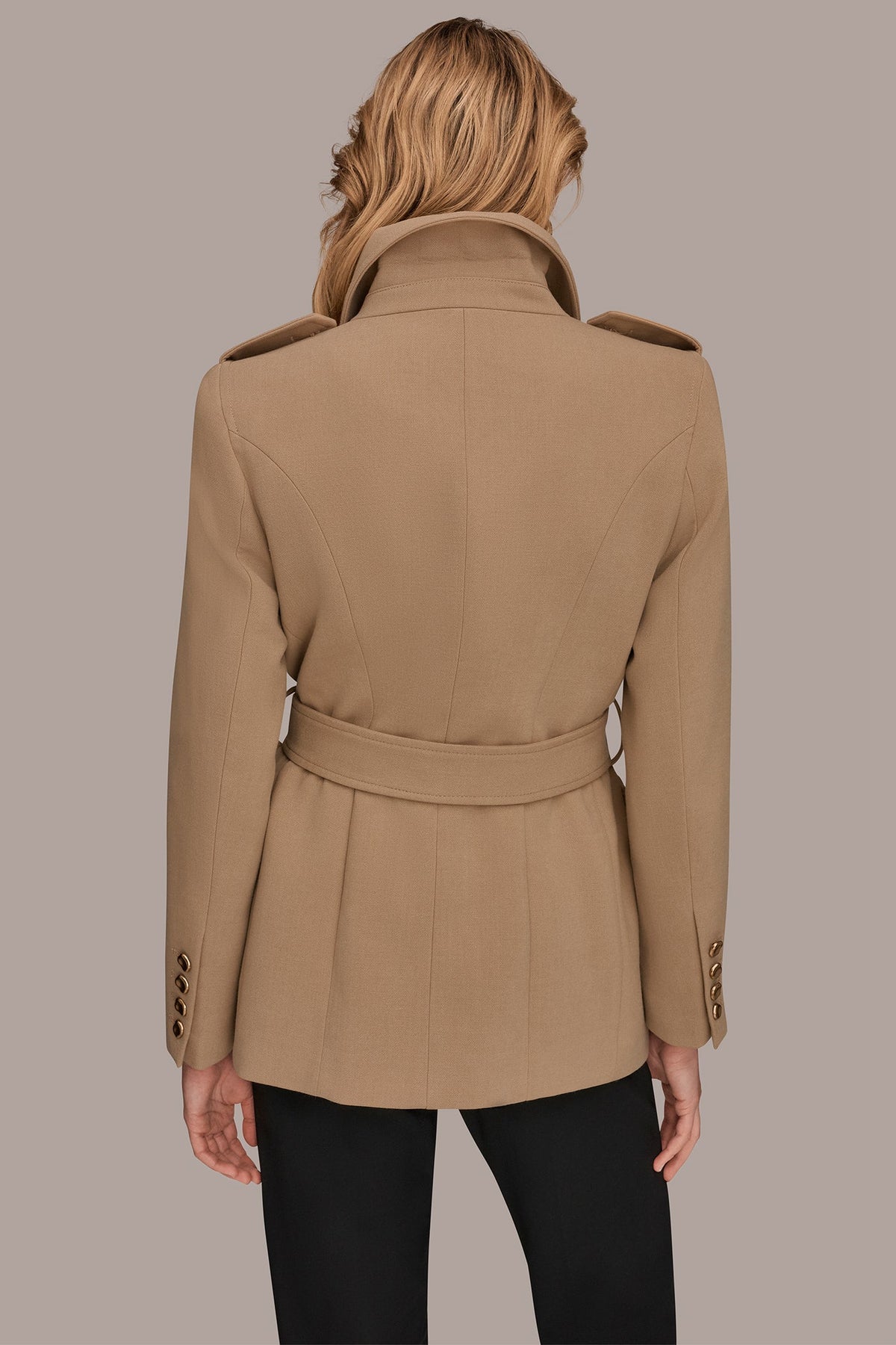 BELTED MILITARY BLAZER