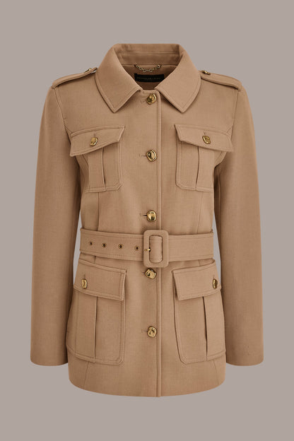 BELTED MILITARY BLAZER