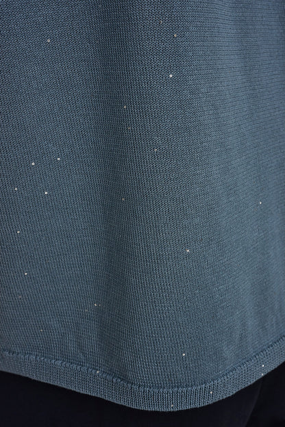 SEQUIN SPLIT SLEEVE SWEATER