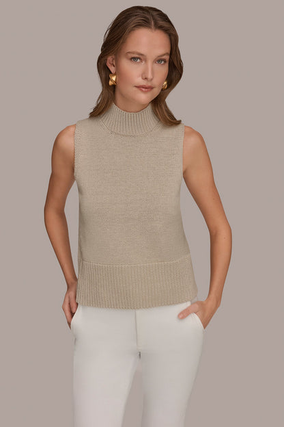 SLEEVELESS A-LINE SWEATER