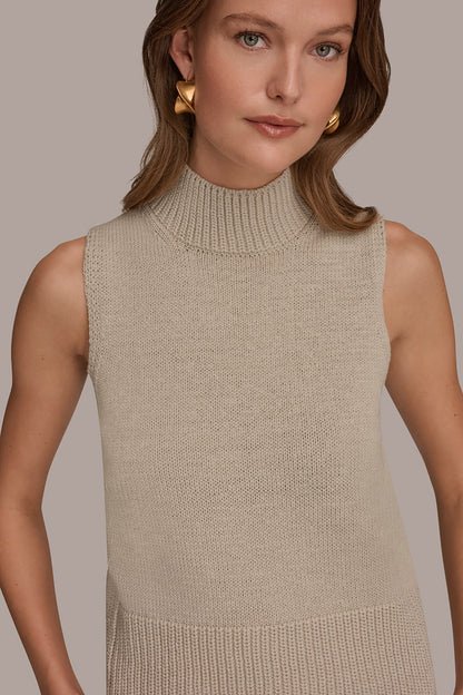 SLEEVELESS A-LINE SWEATER