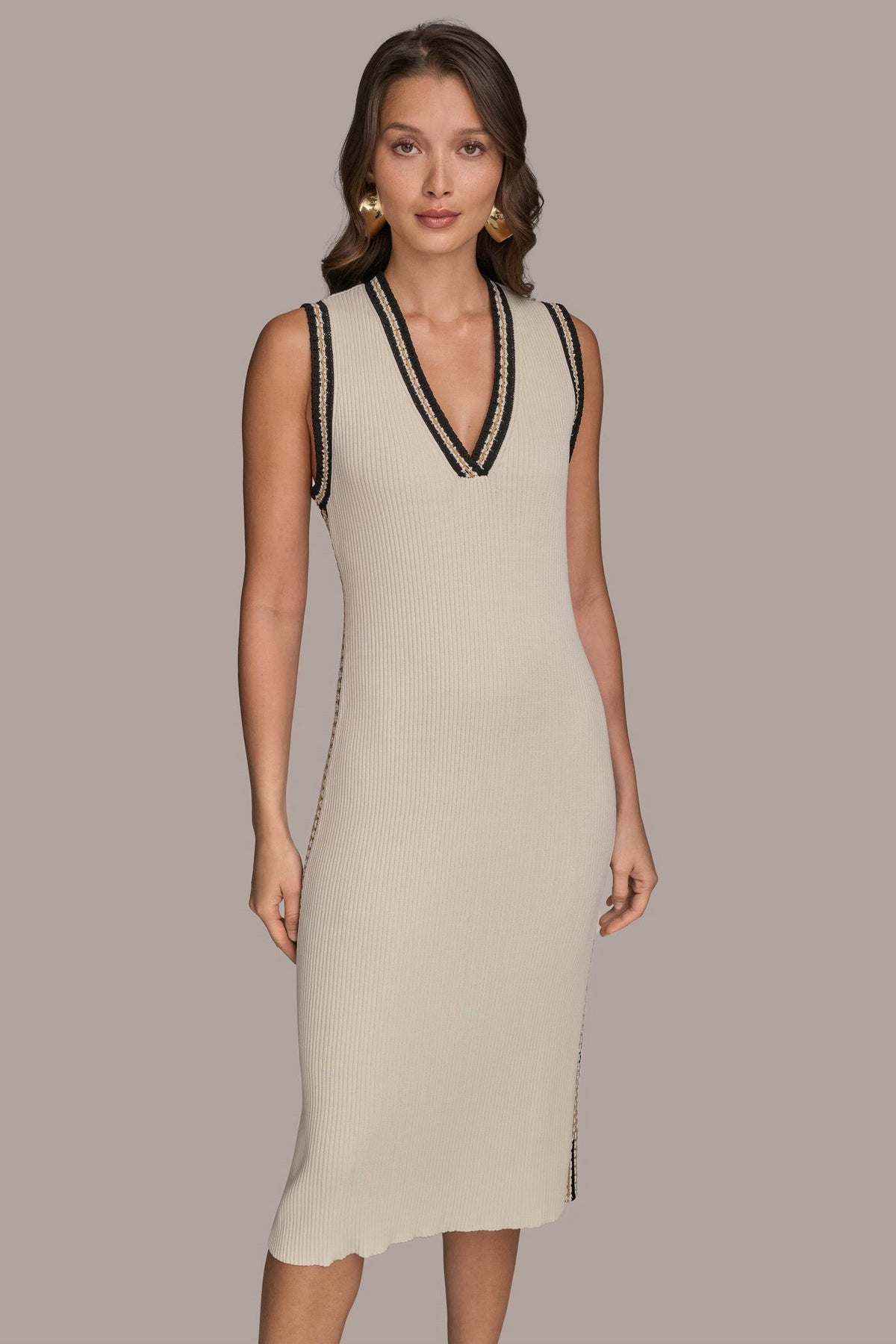MIDI SHEATH DRESS WITH CARDIGAN