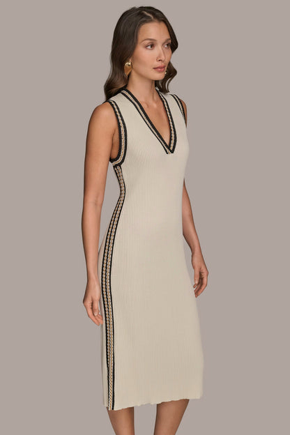 MIDI SHEATH DRESS WITH CARDIGAN