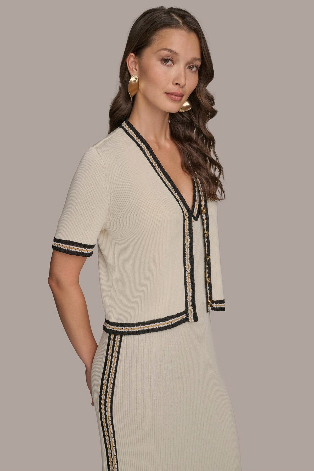 MIDI SHEATH DRESS WITH CARDIGAN