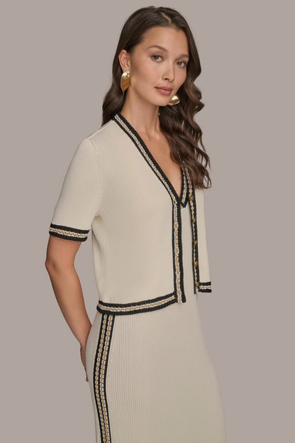 MIDI SHEATH DRESS WITH CARDIGAN