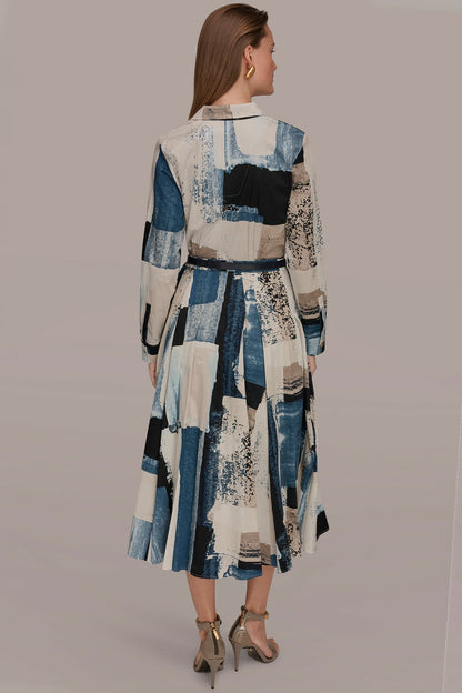 LONG SLEEVE BUTTON FRONT DRESS