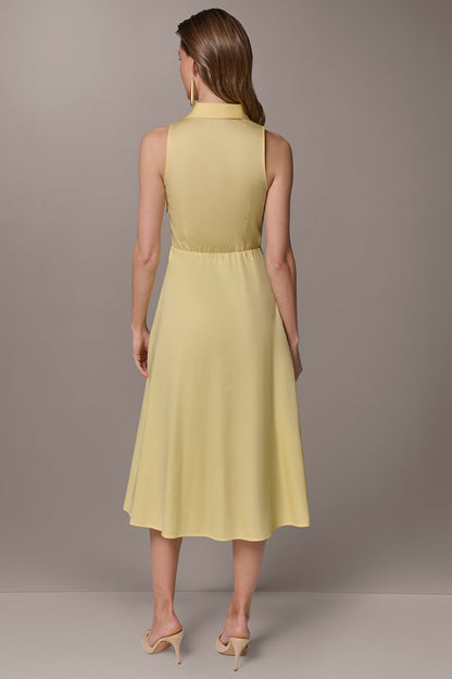 COTTON-SATEEN MIDI SHIRT DRESS