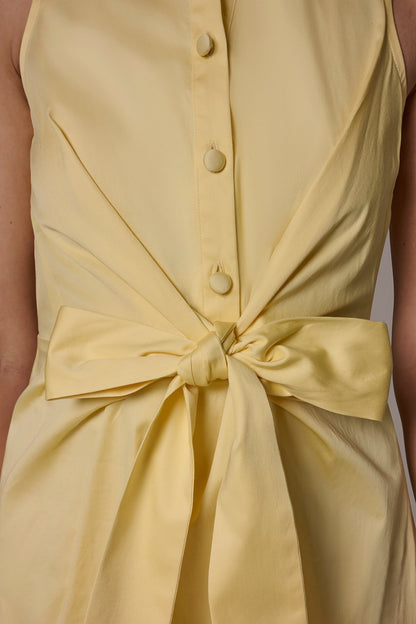 COTTON-SATEEN MIDI SHIRT DRESS