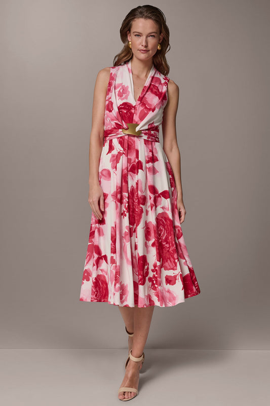 FLORAL MIDI A-LINE DRESS