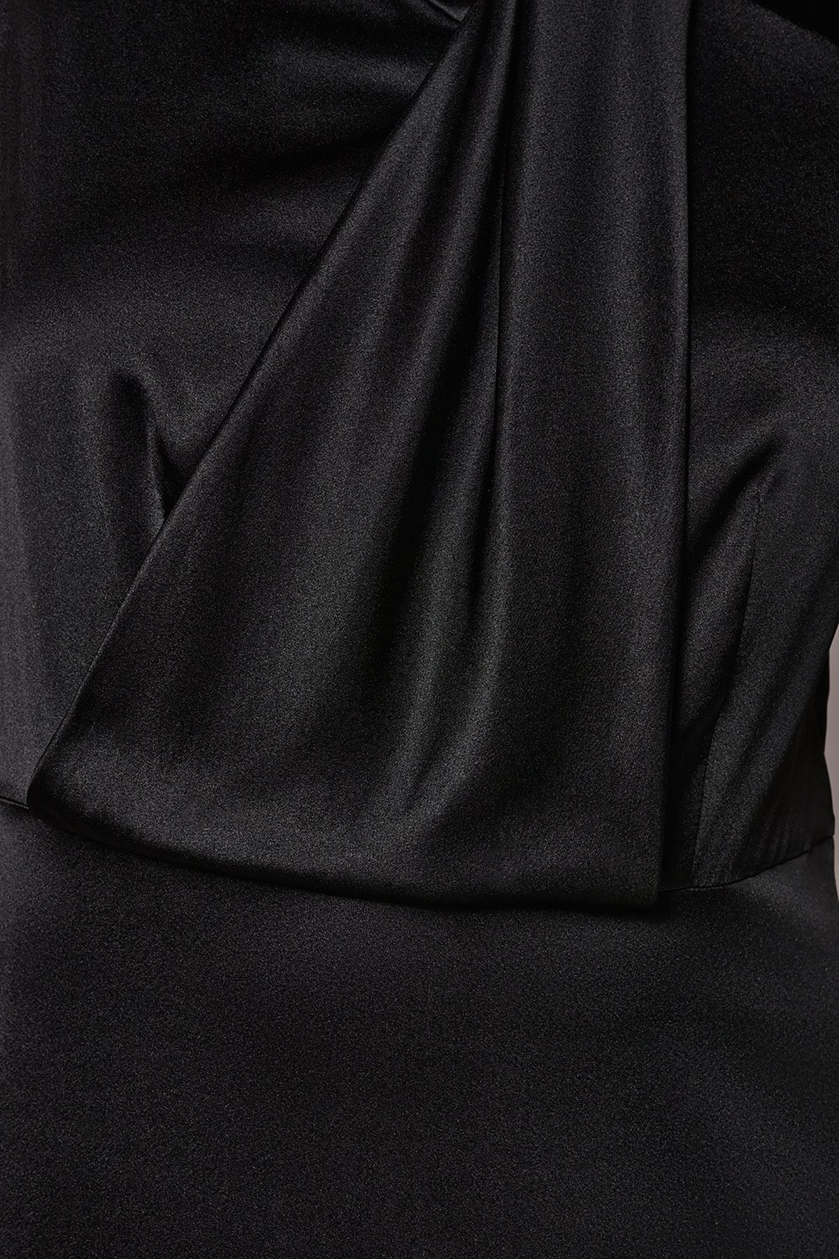 SILK-CHARMEUSE MIDI A-LINE DRESS