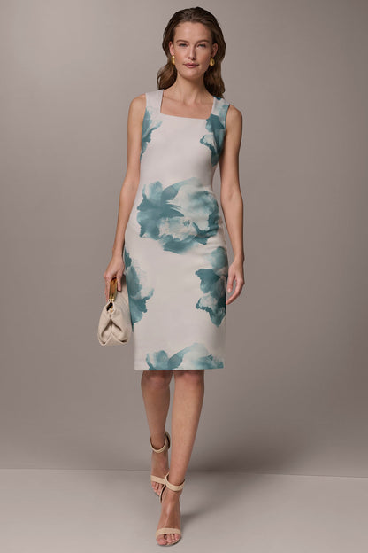 FLORAL MIDI SHEATH DRESS