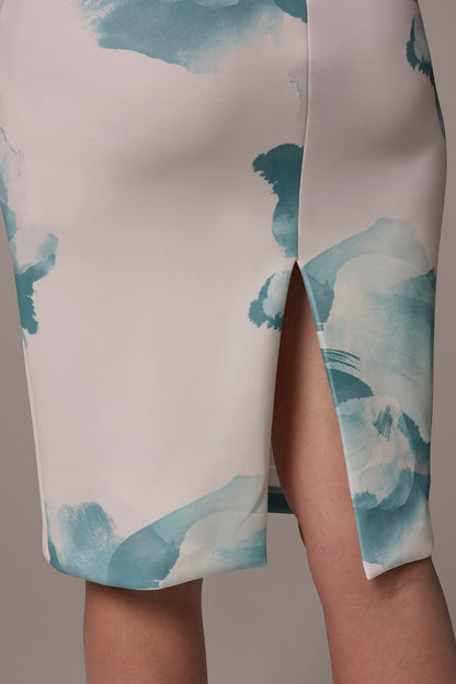 FLORAL MIDI SHEATH DRESS