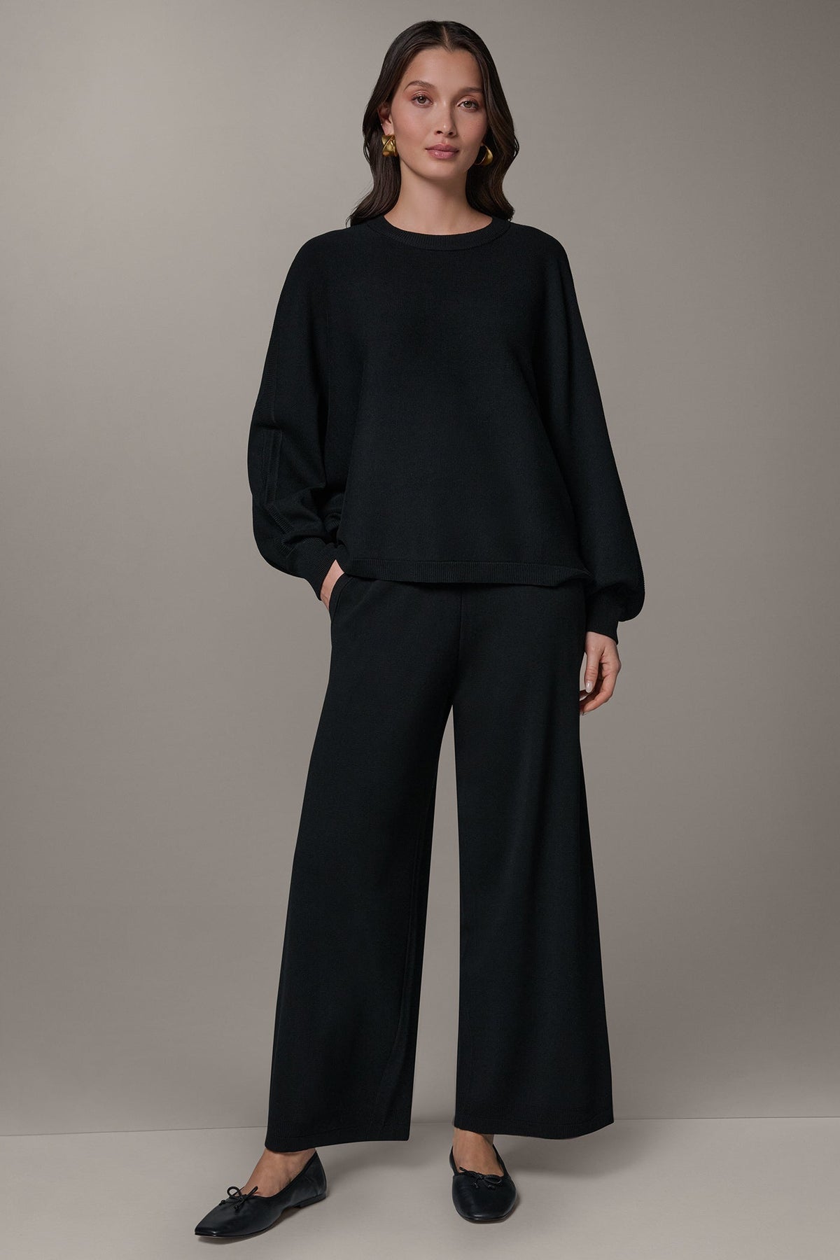 LONG DOLMAN SLEEVE SWEATER