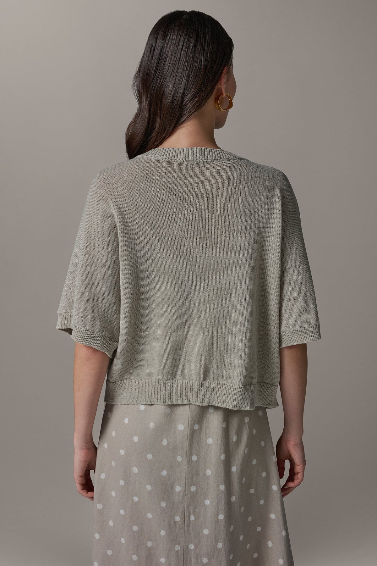 SHORT SLEEVE EASY CARDIGAN
