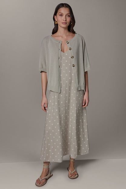 SHORT SLEEVE EASY CARDIGAN