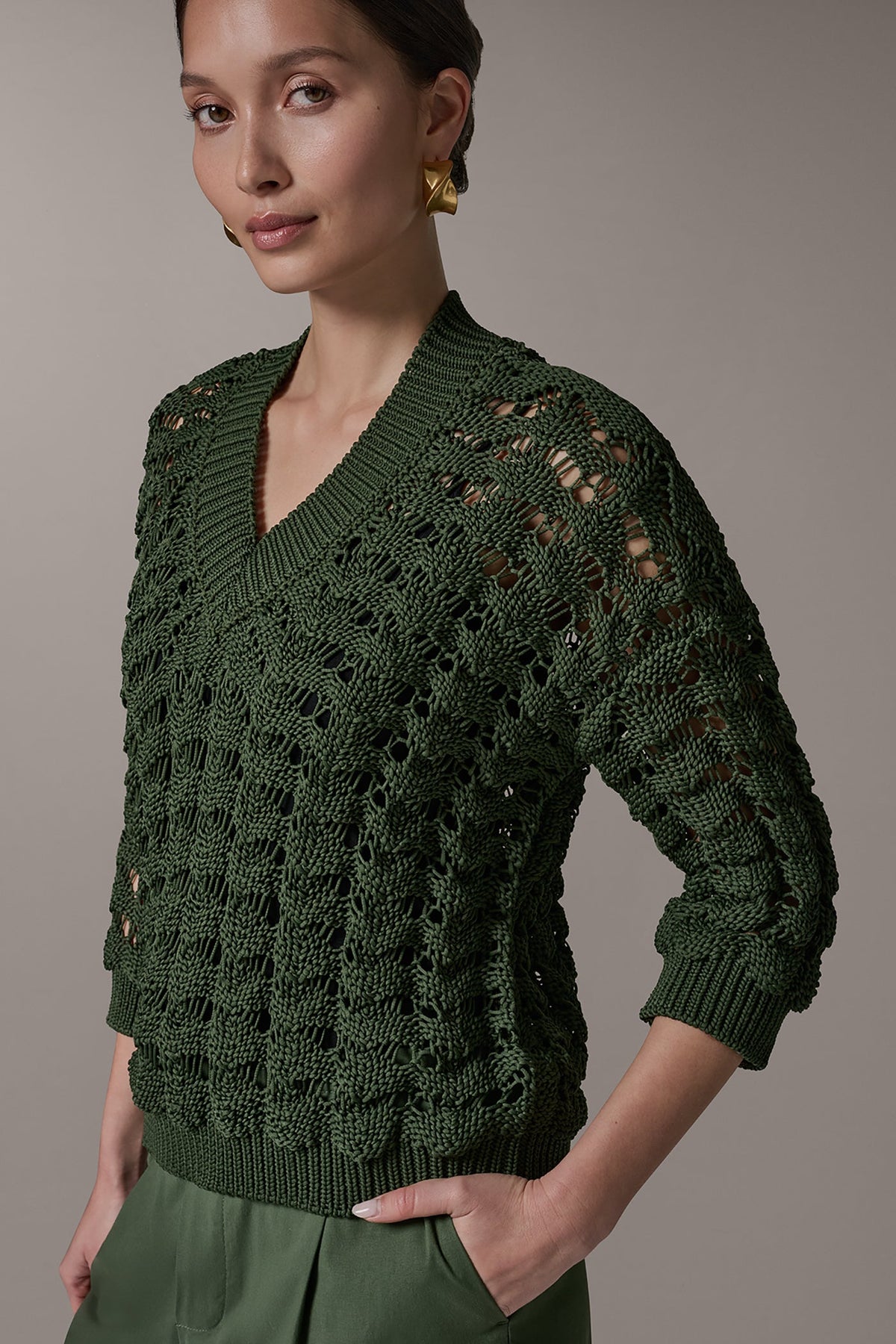 3/4 SLEEVE SWEATER