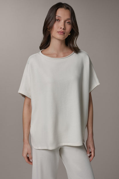 SHORT SLEEVE BOATNECK PULLOVER
