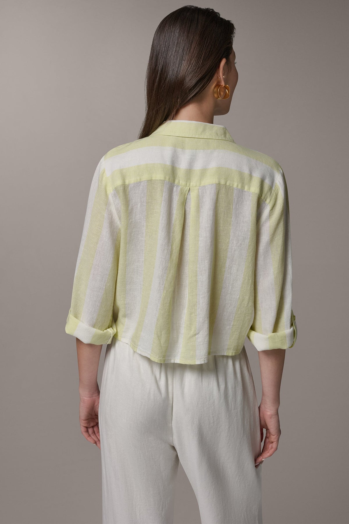 LONG SLEEVE TIE-FRONT BLOUSE