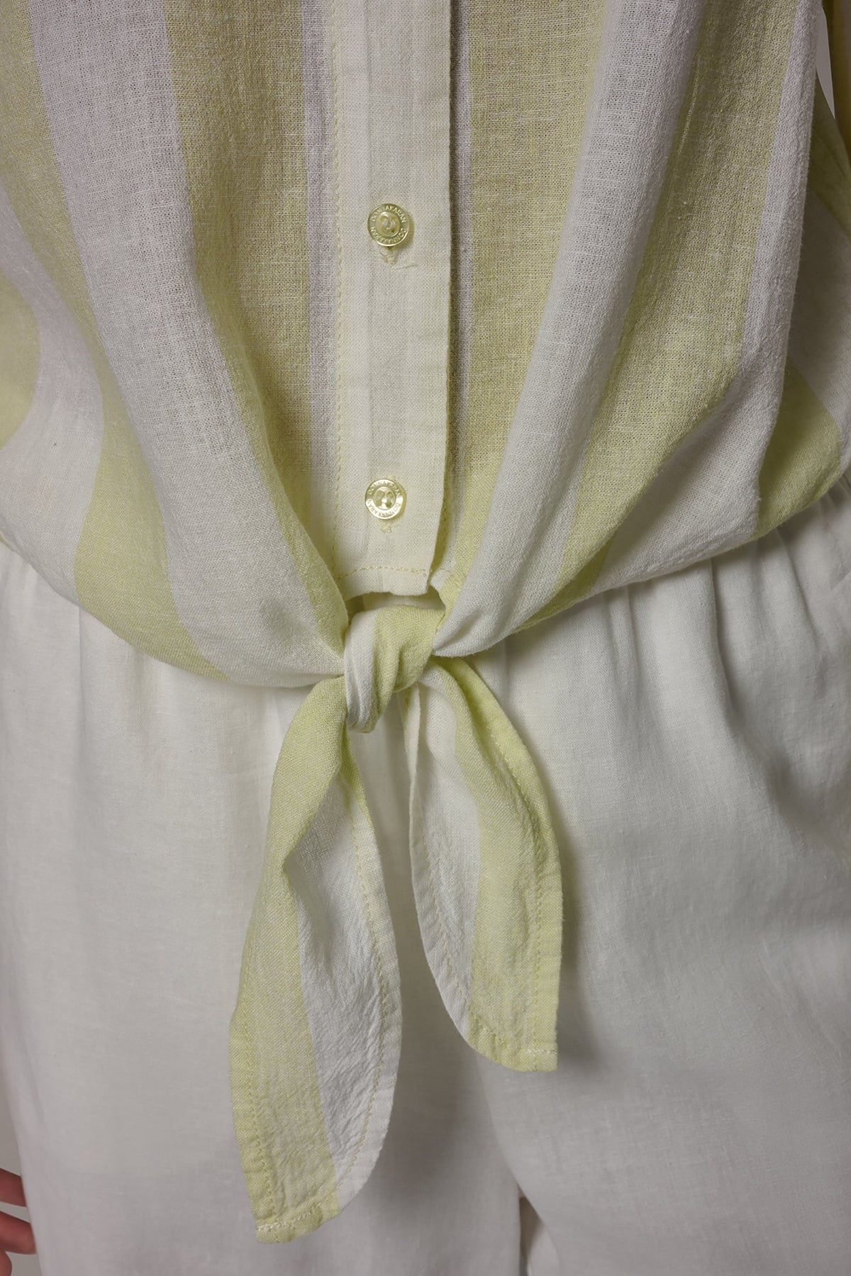 LONG SLEEVE TIE-FRONT BLOUSE