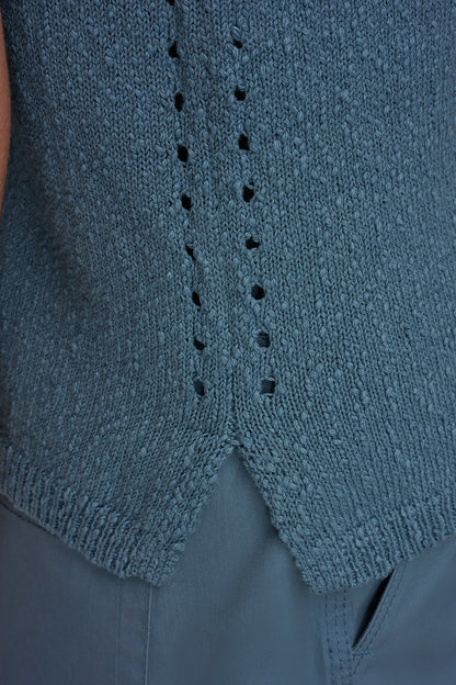 SLEEVELESS POINTELLE STITCH TANK