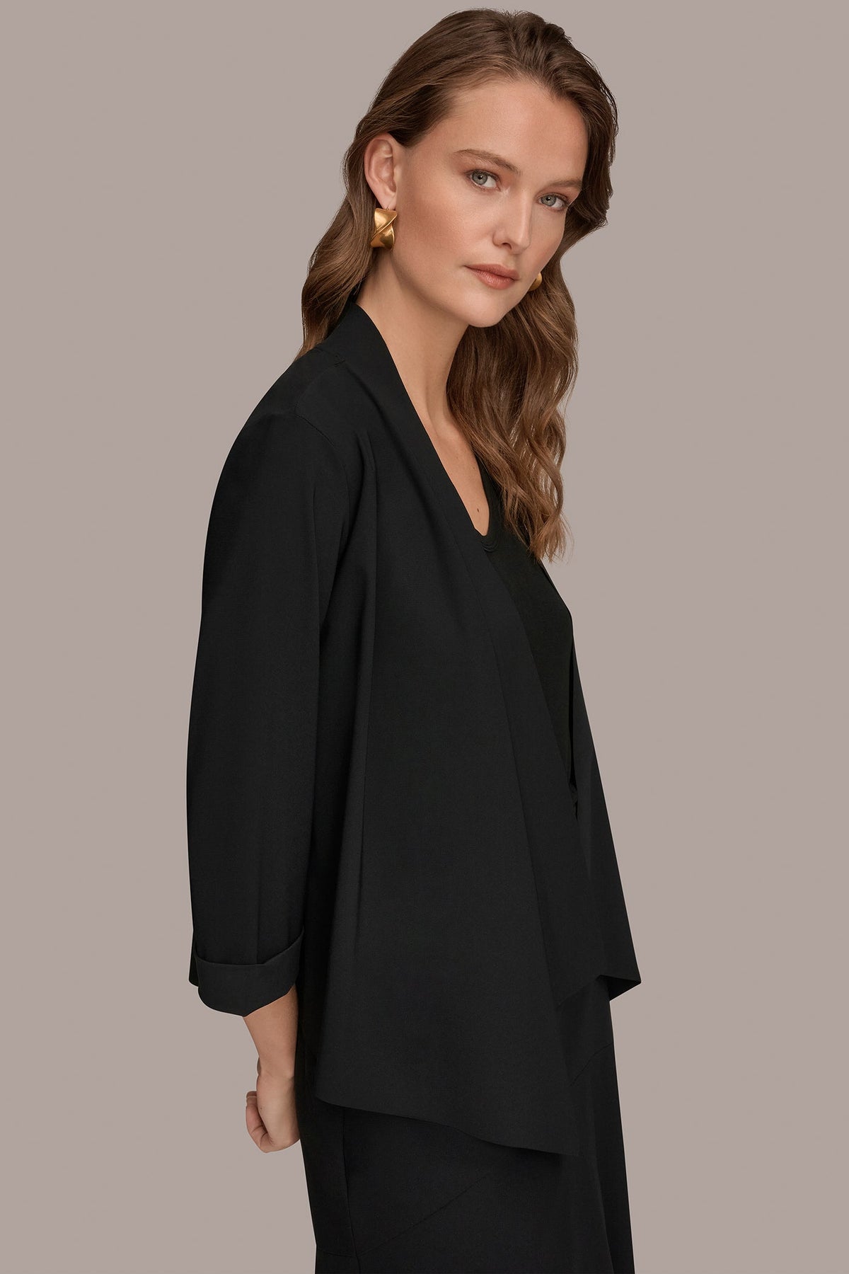 THE MODERN TRAVEL 3/4 SLEEVE SHAWL CARDIGAN JACKET