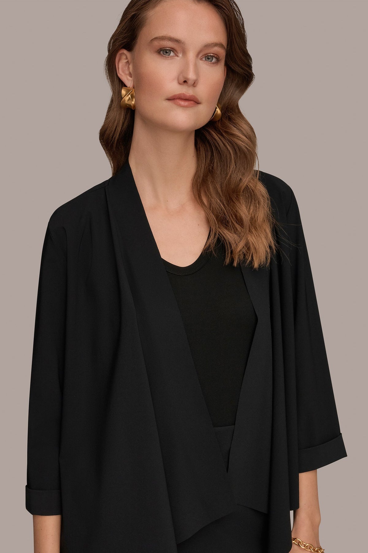 THE MODERN TRAVEL 3/4 SLEEVE SHAWL CARDIGAN JACKET