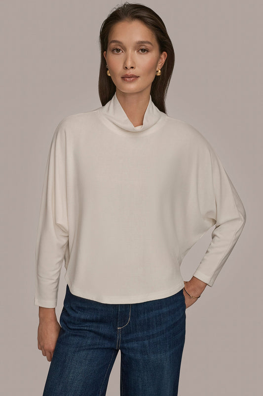 MOCK-NECK TOP