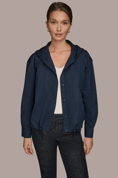 HOODED BUTTON-DOWN SHIRT