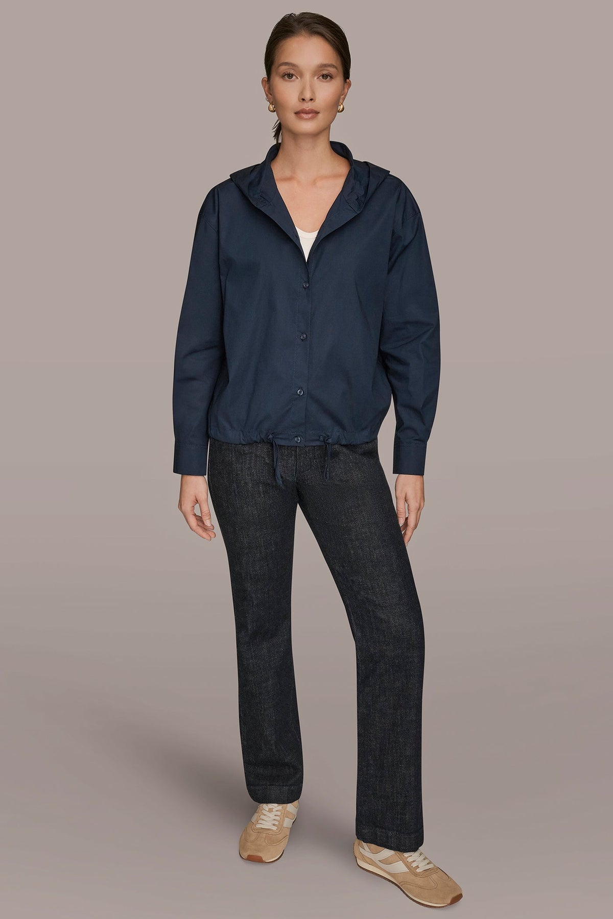 HOODED BUTTON-DOWN SHIRT